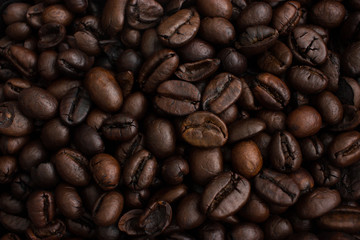 Roasted coffee beans can be used as background