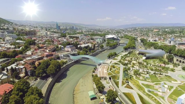 Aerial view of Tbilisi, Georgia