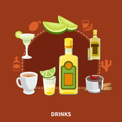 Mexican Drinks Composition