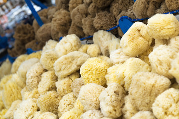 Natural bath sponges.
