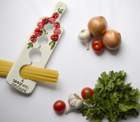 Italian cuisine flat lay 