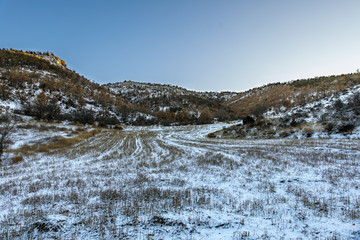 Fototapeta na wymiar Albarracín en invierno
