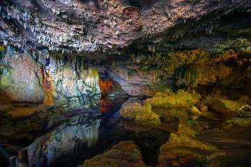 Cave with mirror in the lake