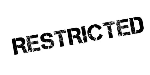 Restricted rubber stamp. Grunge design with dust scratches. Effects can be easily removed for a clean, crisp look. Color is easily changed.