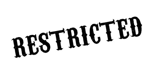 Restricted rubber stamp. Grunge design with dust scratches. Effects can be easily removed for a clean, crisp look. Color is easily changed.
