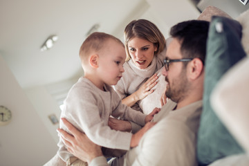 Obraz premium Family being playful at home