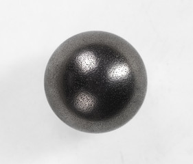 steel shiny ball on white isolated background
