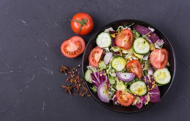 Vegetable salad with spice