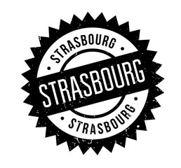 Strasbourg rubber stamp. Grunge design with dust scratches. Effects can be easily removed for a clean, crisp look. Color is easily changed.