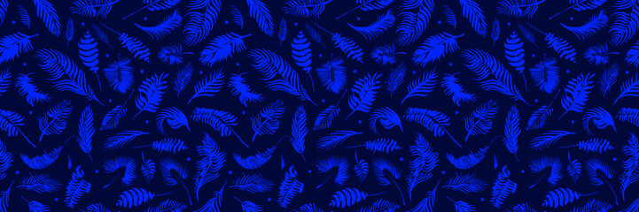 Fototapeta na wymiar Tropical palm leaves, jungle leaves seamless floral pattern background, Watercolor tropical decor, Print summer exotic jungle plant tropical palm leaves. Pattern, seamless floral background.