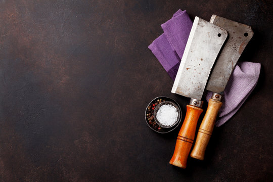 Vintage kitchen utensils and spices