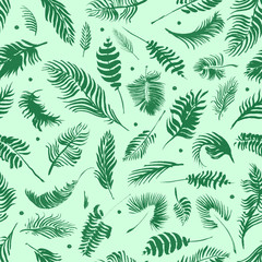 Tropical palm leaves, jungle leaves seamless floral pattern background, Watercolor tropical decor, Print summer exotic jungle plant tropical palm leaves. Pattern, seamless floral background.