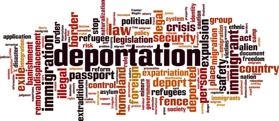 Deportation word cloud
