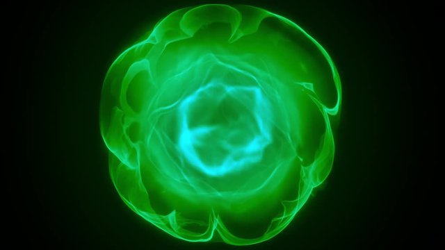 Fly through: organic cell / elementary particle / underwater plankton / fractal matter. Separated on pure black background, contains alpha channel.