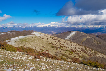 Monti Sabini (Rieti, Italy) - The snow-capped mountains in the province of Rieti, Sabina area, near Monte Terminillo and the Tiber river