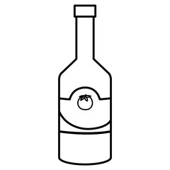 tomato ketchup bottle icon vector illustration design