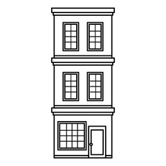 Obraz premium big building facade front vector illustration design