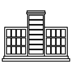 big building facade front vector illustration design