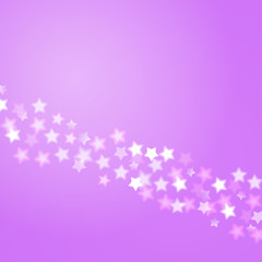 Fototapeta na wymiar Vector abstract lilac background with boken lights and stars.