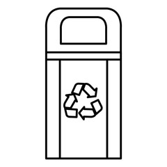 recycle bin isolated icon vector illustration design
