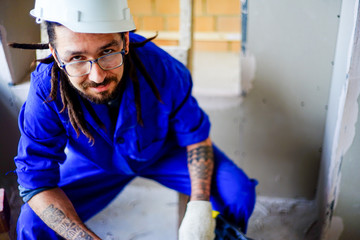 Worker on a consruction site