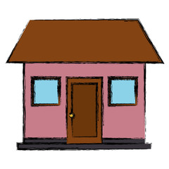 house front facade icon vector illustration design