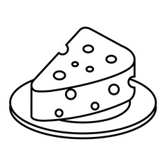 dish with cheese piece isolated icon vector illustration design