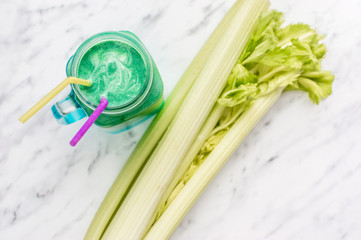 Fototapeta na wymiar smoothies made of celery. concept detox