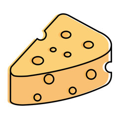 cheese piece isolated icon vector illustration design