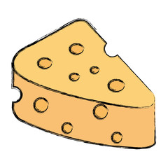 cheese piece isolated icon vector illustration design