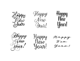 New year holiday poster design. Vector illustration.