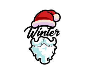 Christmas and New year poster design. Vector illustration.