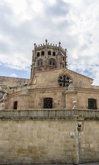 Fototapeta na wymiar Church in the Orense region, Interior of gothic cathedral in Spain.