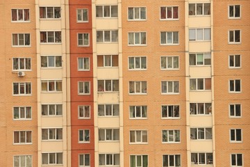 Fototapeta na wymiar windows of an apartment building