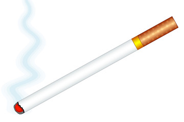 Burning cigarette illustration