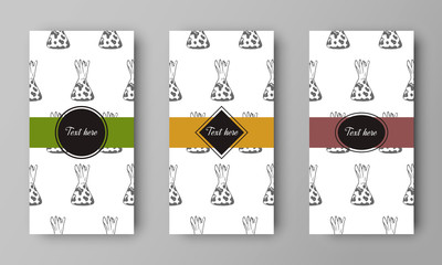 vector design of leaflet cover with print of candy pattern