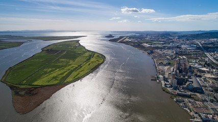 Tajo river meeting Lisbon