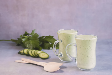 Green organic smoothies