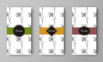 vector design of leaflet cover with print of flower pattern