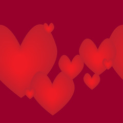 Seamless pattern with hearts