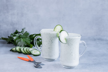 Green organic smoothies.