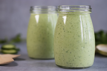 Green organic smoothies.