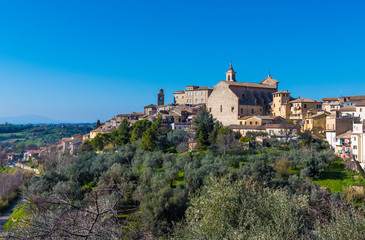 Naklejka premium Poggio Mirteto (Italy) - The historic center of Poggio Mirteto, a little city in province of Rieti, Lazio region, central Italy