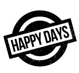 Happy Days rubber stamp. Grunge design with dust scratches. Effects can be easily removed for a clean, crisp look. Color is easily changed.