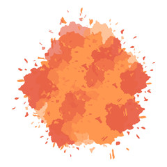 Orange ink splatter design