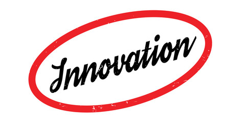Innovation rubber stamp. Grunge design with dust scratches. Effects can be easily removed for a clean, crisp look. Color is easily changed.