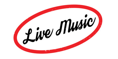 Live Music rubber stamp. Grunge design with dust scratches. Effects can be easily removed for a clean, crisp look. Color is easily changed.