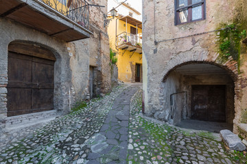 Fototapeta na wymiar Poggio Mirteto (Italy) - The historic center of Poggio Mirteto, a little city in province of Rieti, Lazio region, central Italy