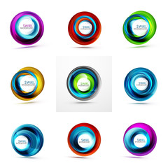Set of abstract swirls