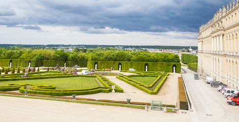 View of the park from the window of the Palace of Versailles